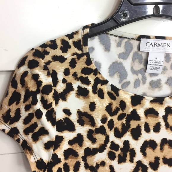 Carmen Marc Valvo Leopard print top - Picture 2 of 4